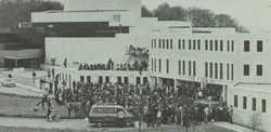 A Union General Meeting held outside Senate House.[8]
